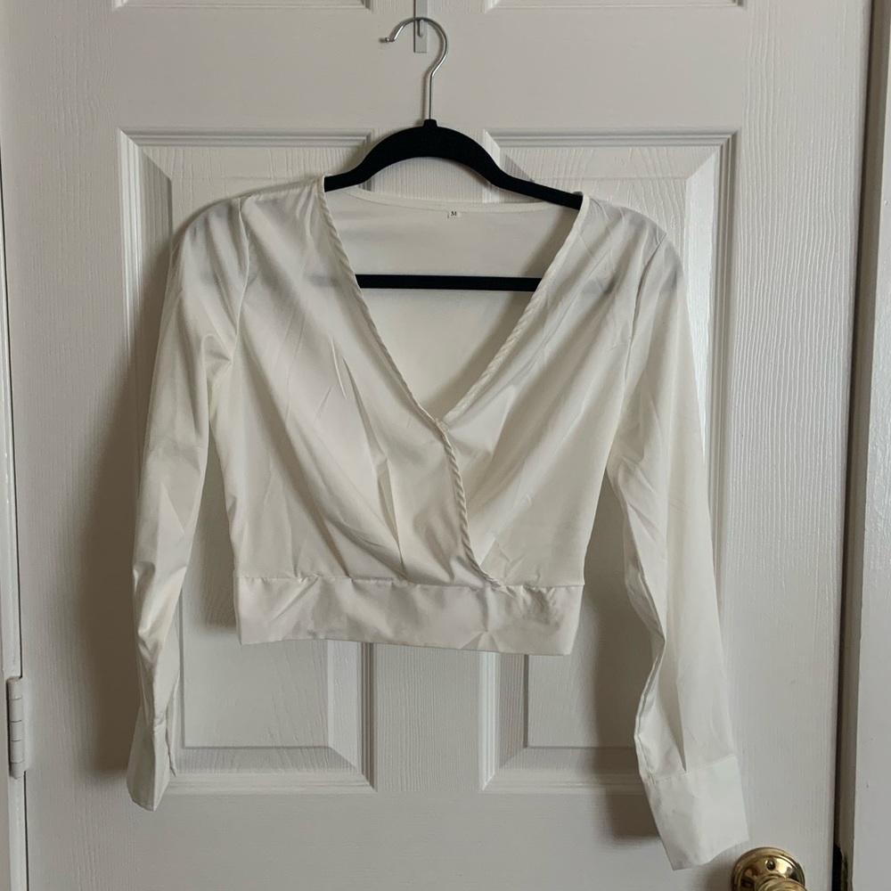 Sheer white crop top